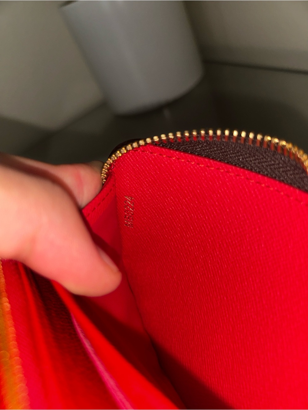 Louis Vuitton Brown Monogram Zip Around Wallet with Gold Hardware - Picture 8 of 9
